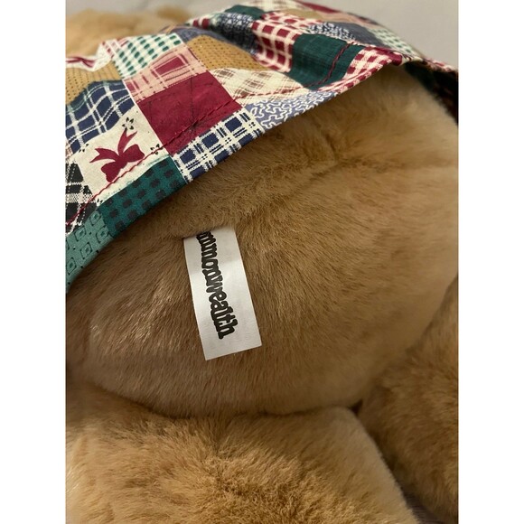 Vintage Teddy Bear Commonwealth Bear HK-16 Plush 20 Inches Patchwork Dress - Picture 6 of 8